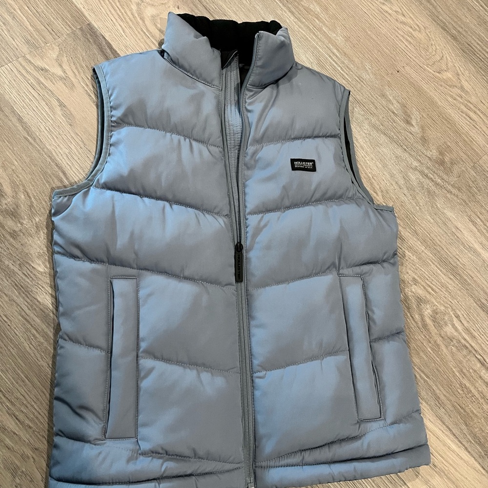 Hollister Blue Puffer Vest